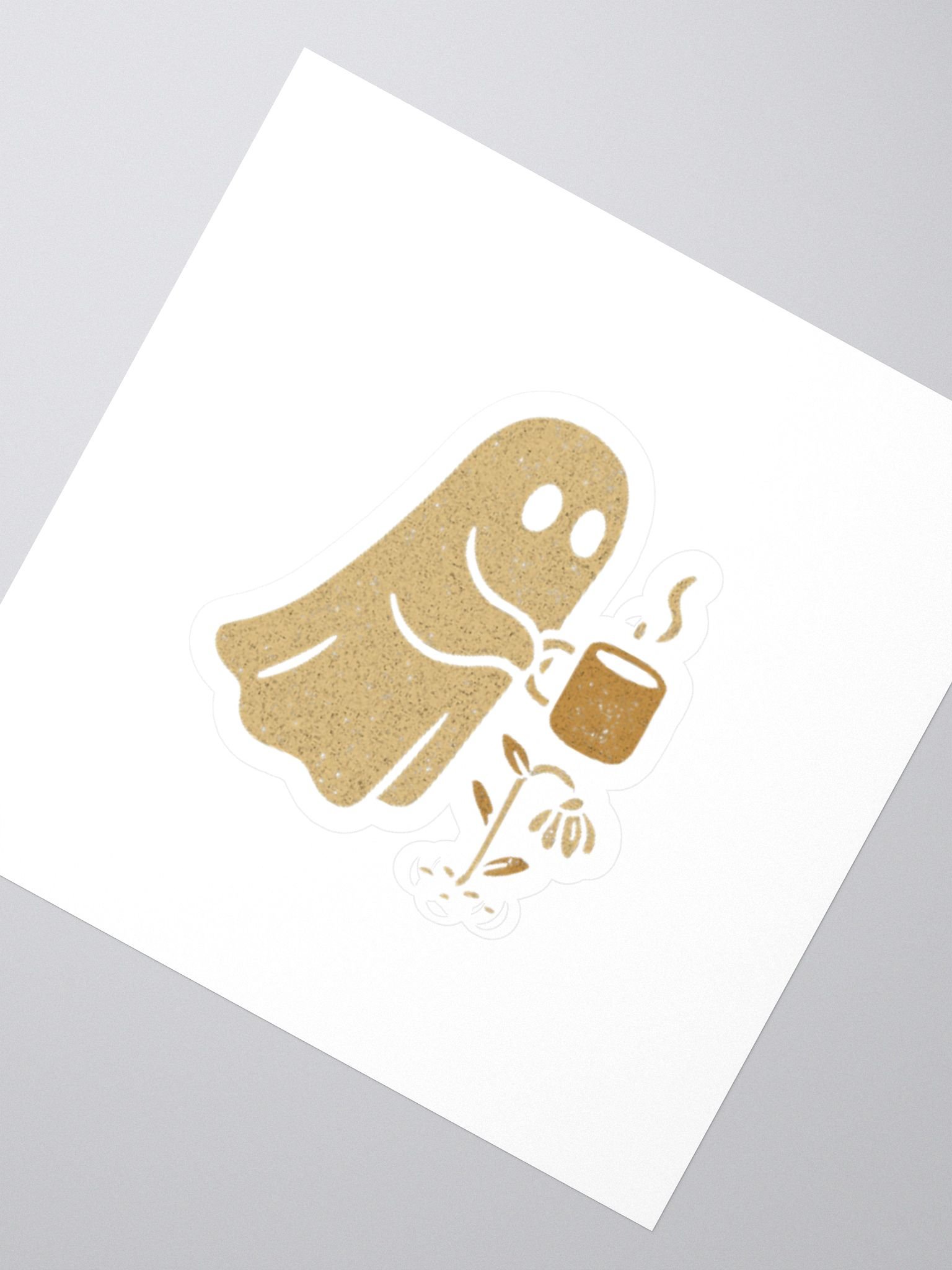 Ghost & Flower Coffee Sticker product image (2)