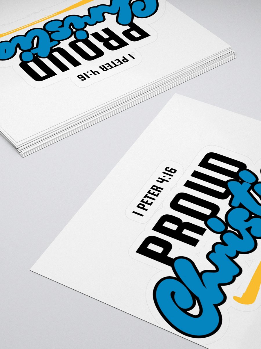 1 Peter 4:16 - Proud Christian Kiss Cut Stickers product image (4)
