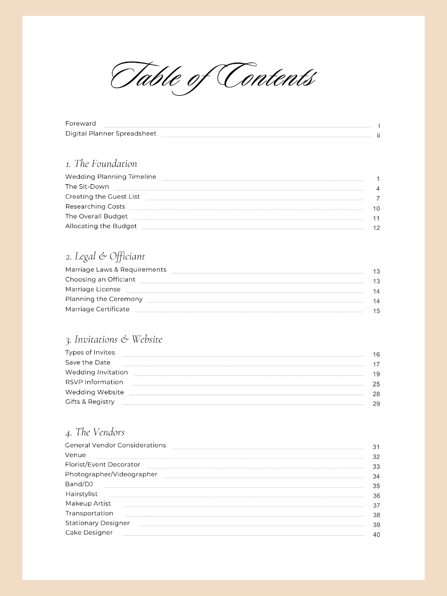 The Christian Wedding Guide (Digital PDF) & Google Sheet Planner product image (3)