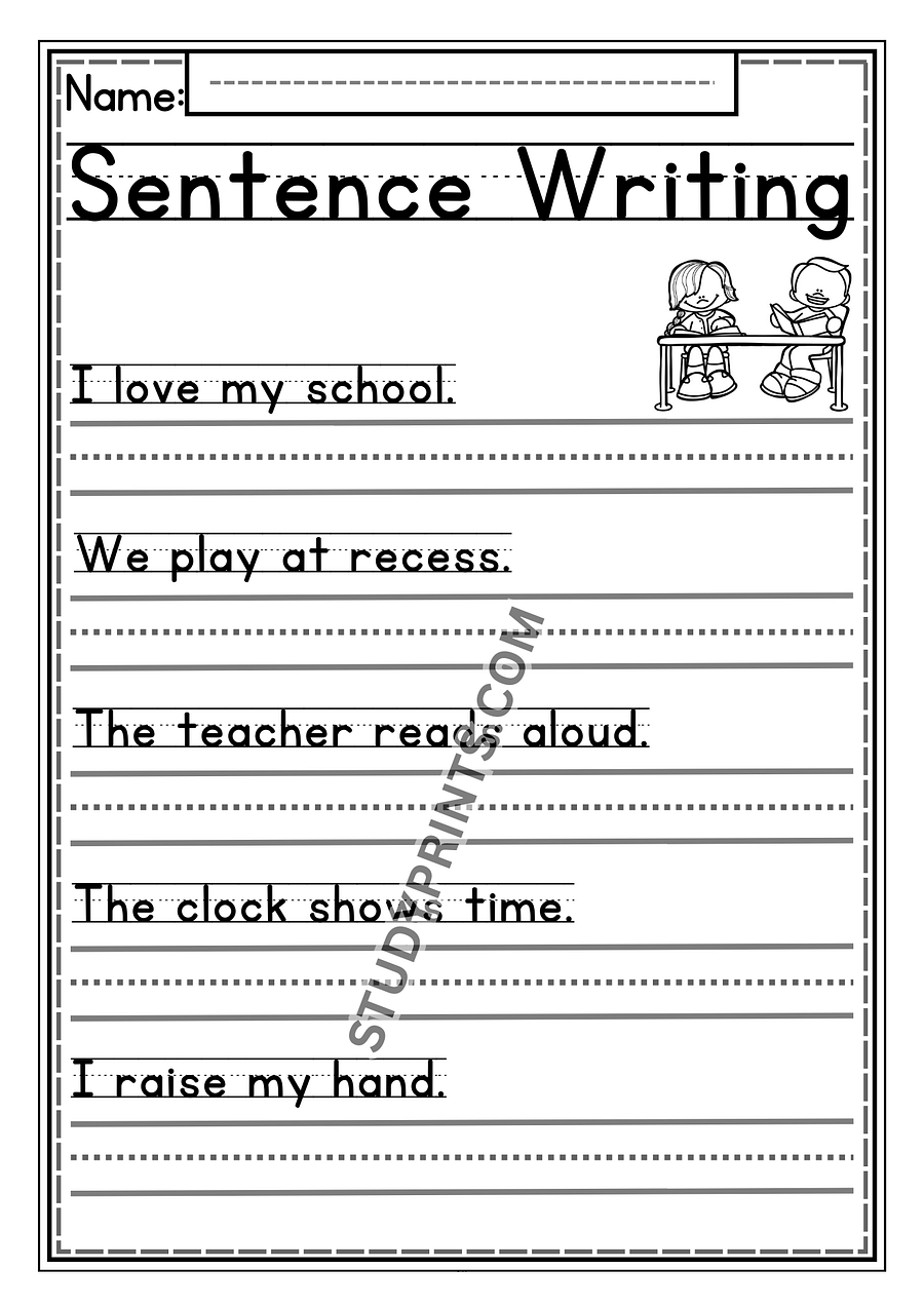 Sentence Writing Worksheets for Kids | Printable PDF product image (3)