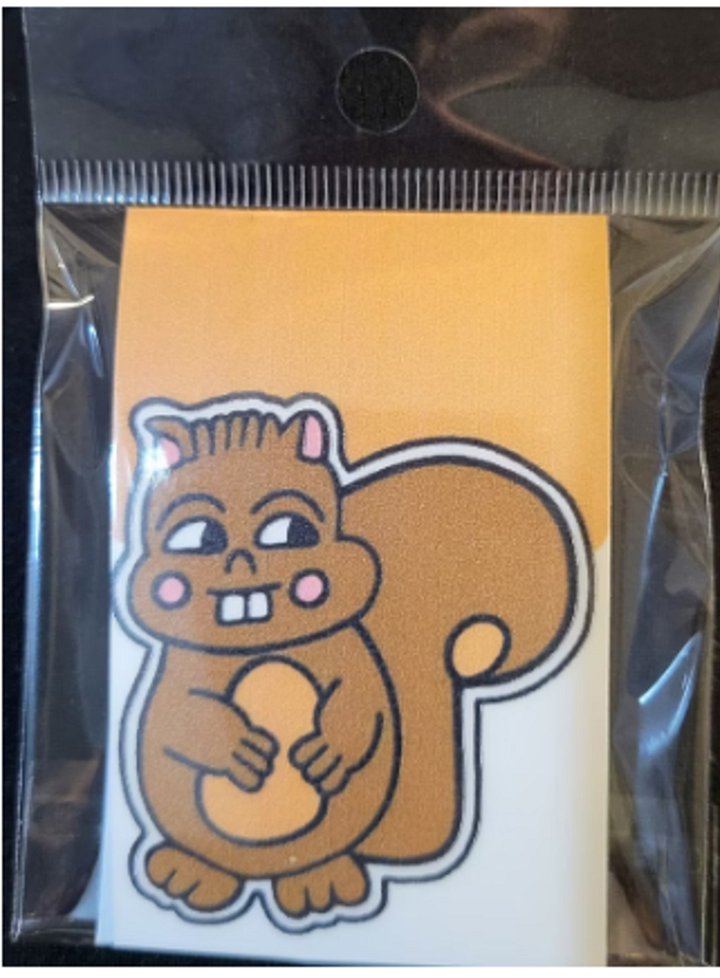 Cute Cartoon Boy Squirrel with Big Front Teeth Laminated Magnetic Bookmark product image (1)