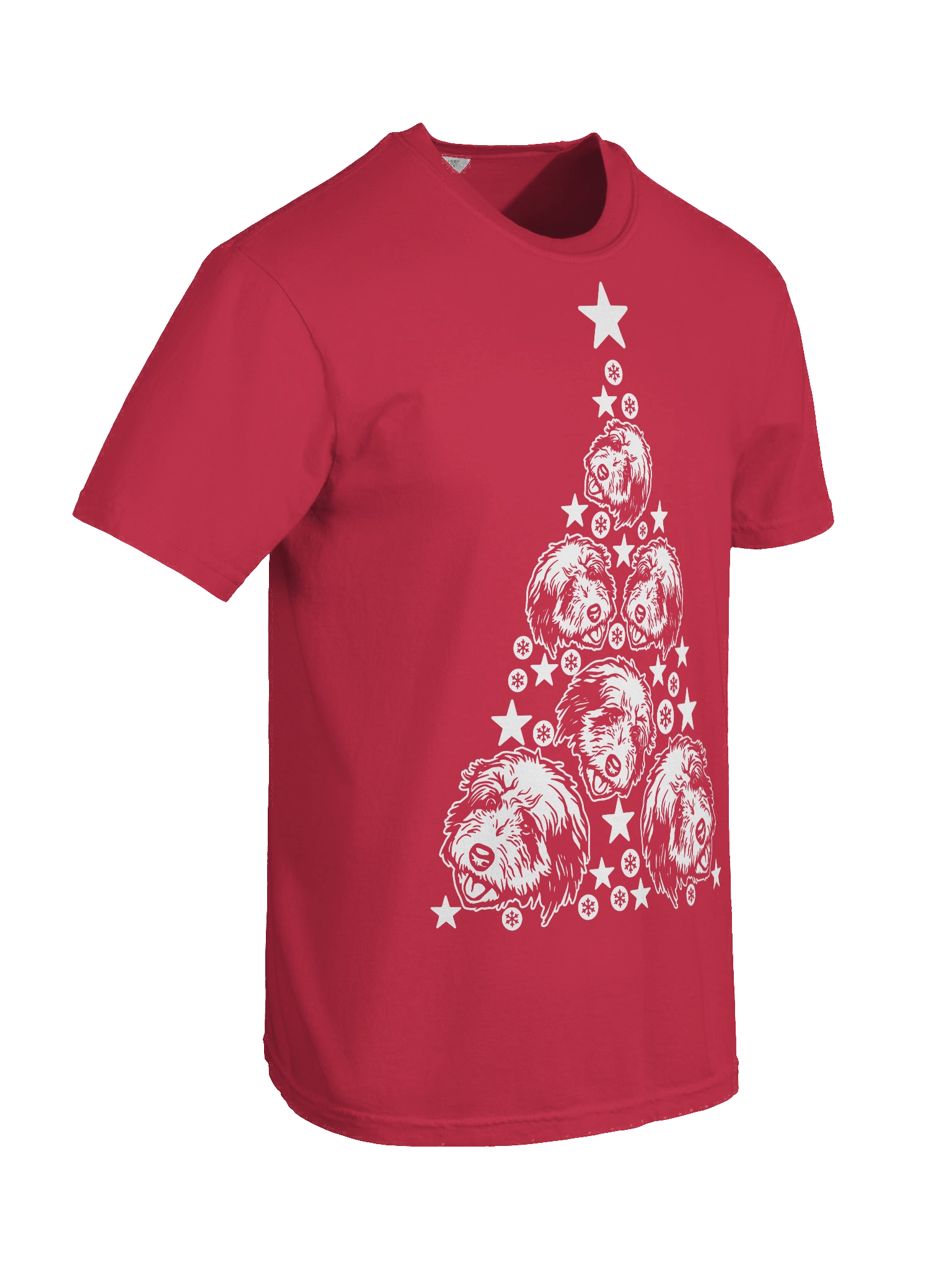 Old English Sheepdog Christmas Tree T-Shirt product image (10)