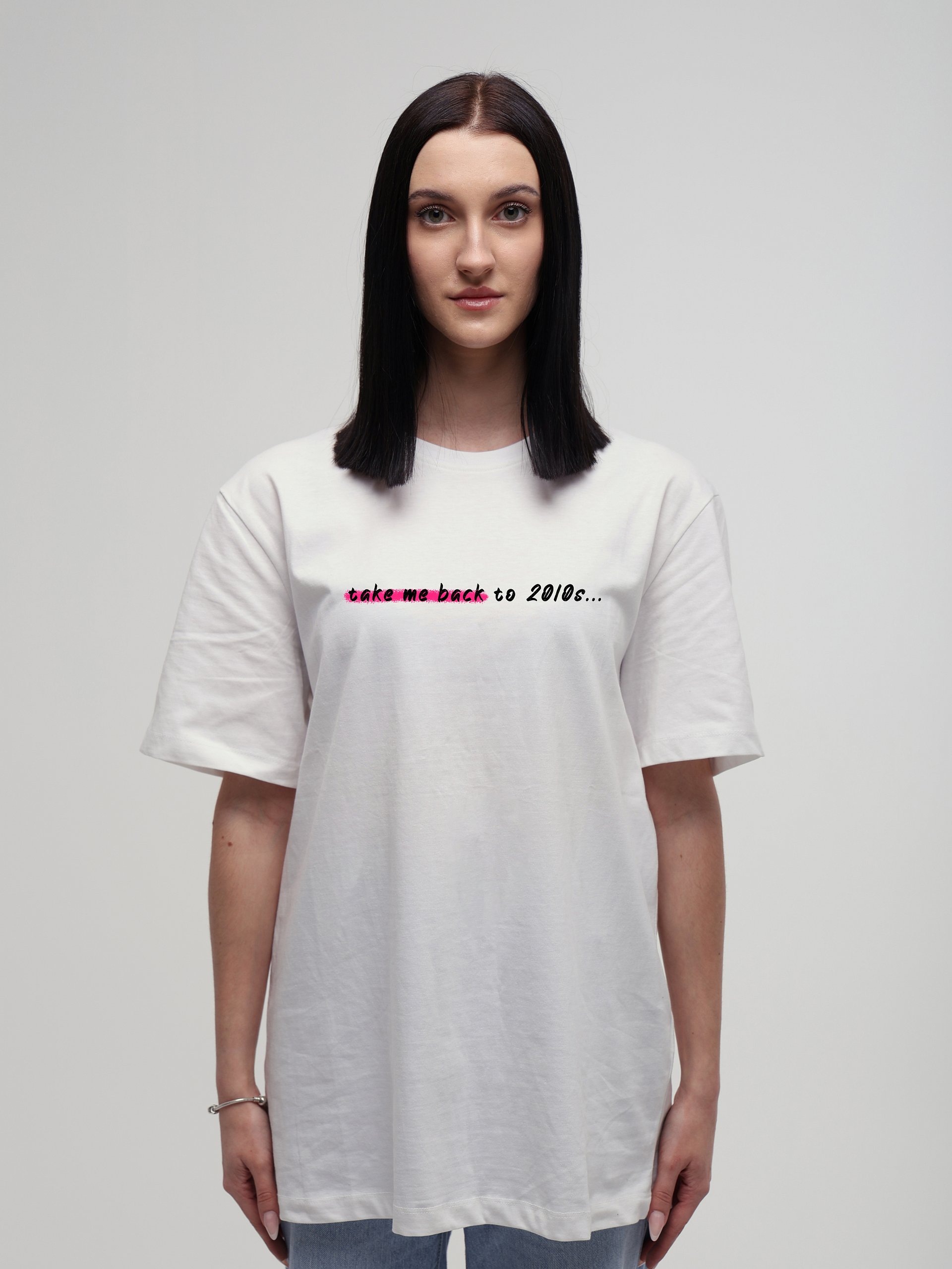 Take Me Back to 2010s Roseate T-Shirt (White) product image (1)