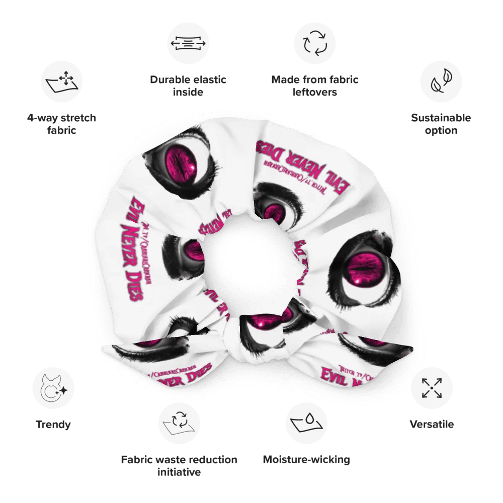 Pink Evil Never Dies Logo Scrunchie product image (12)