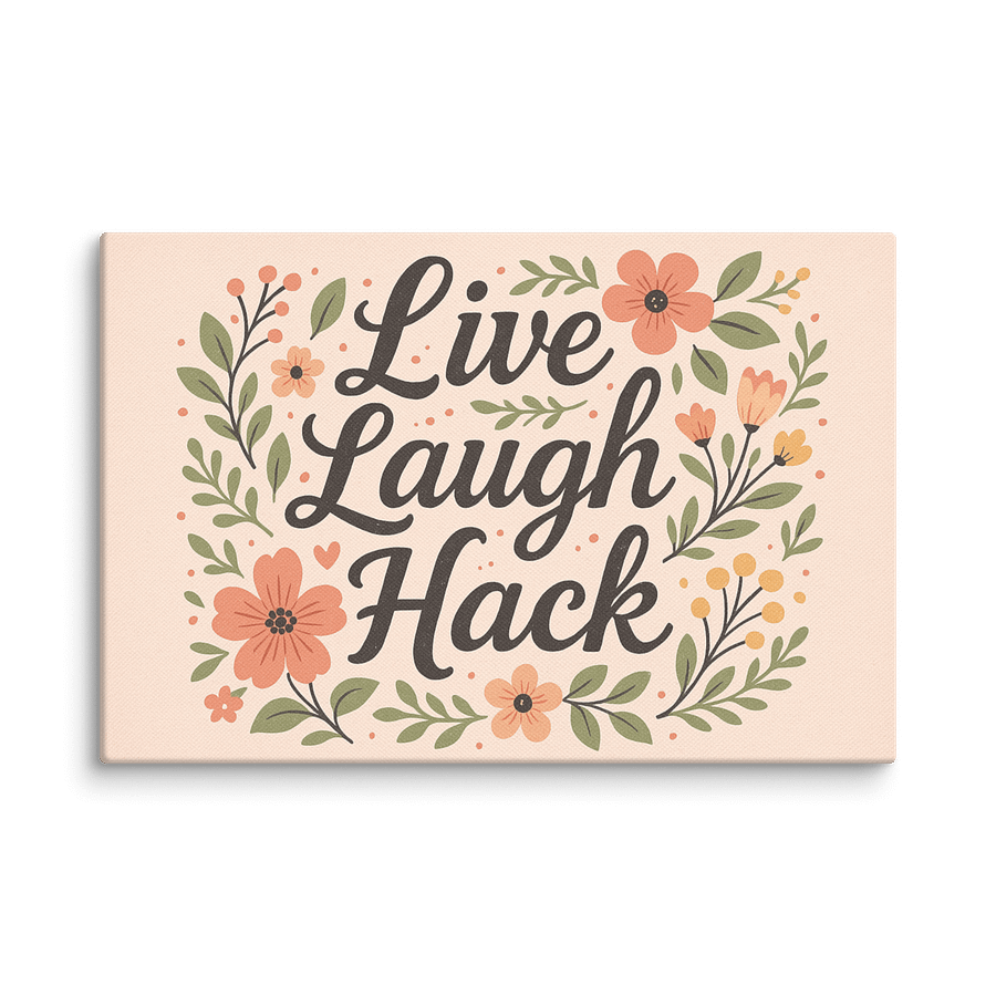 "Live Laugh Hack" Wall Canvas product image (1)