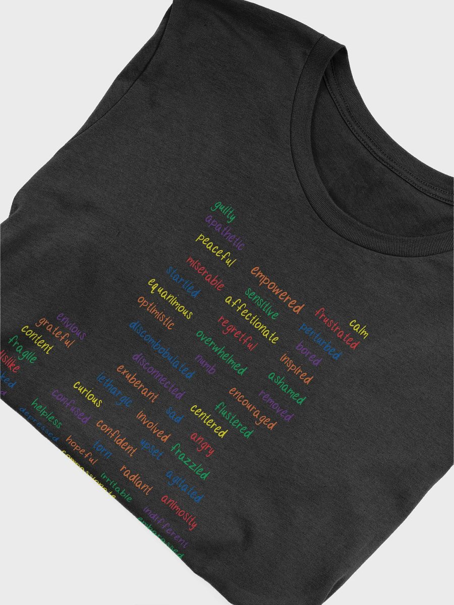 Feeling Words Cat Short-Sleeve Unisex T-Shirt (BC) product image (5)