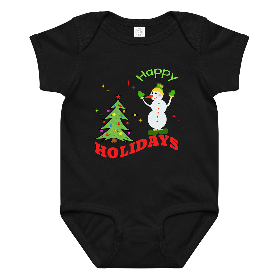 Festive Snowman Baby Bodysuit product image (3)