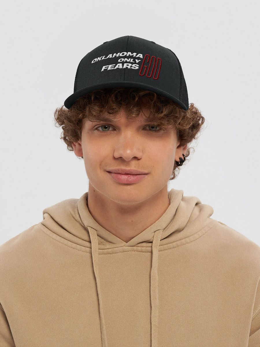 Oklahoma Only Fears God Trucker Hat (minus the Halo) product image (5)