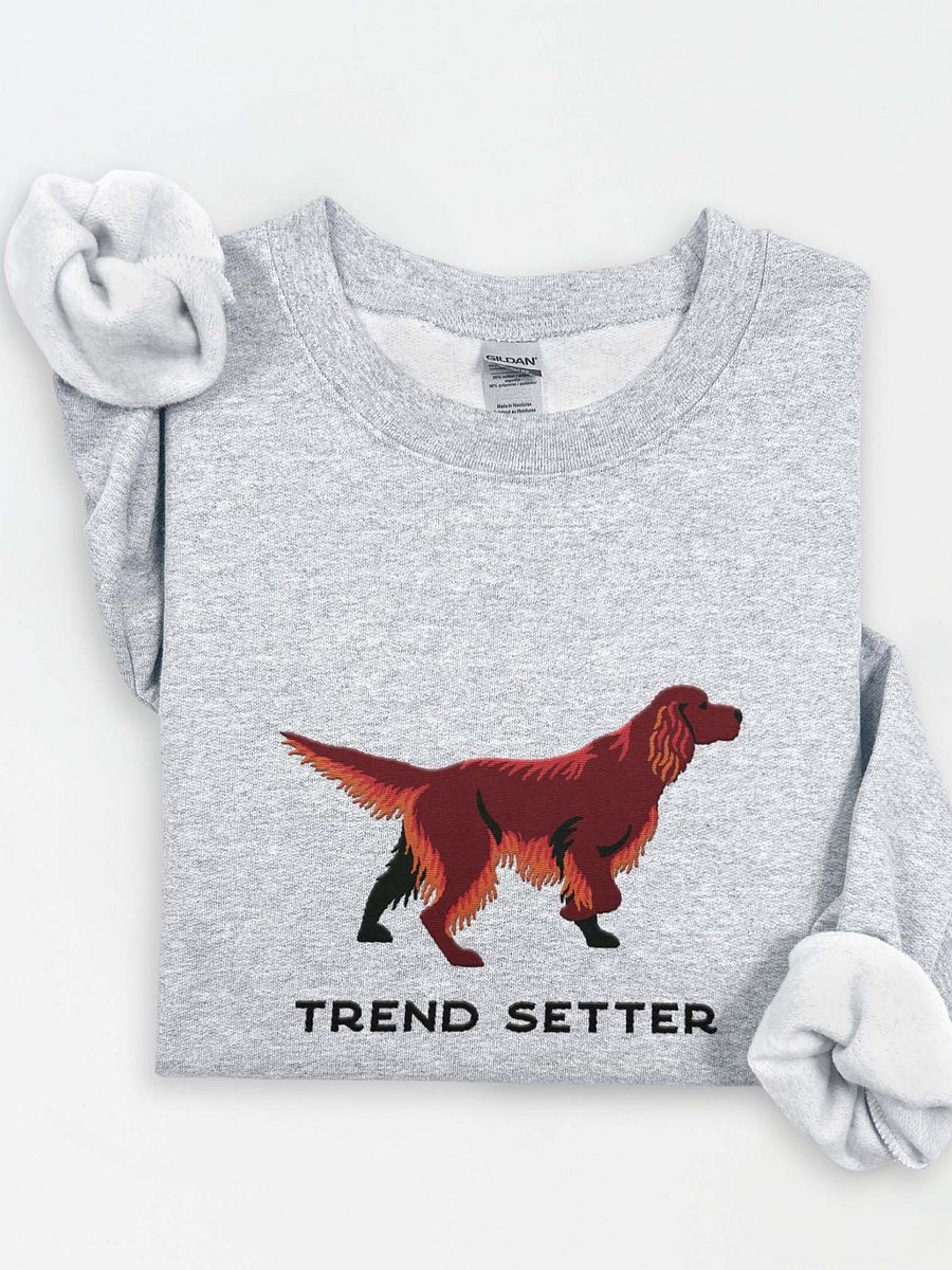 Trend Setter Sweatshirt (Embroidered) of an Irish Setter product image (1)