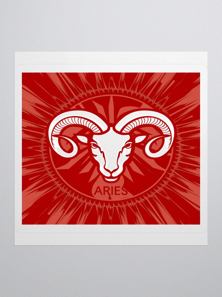 Trending Aries Ram Head Vinyl Sticker - Exclusive Zodiac Art product image (2)
