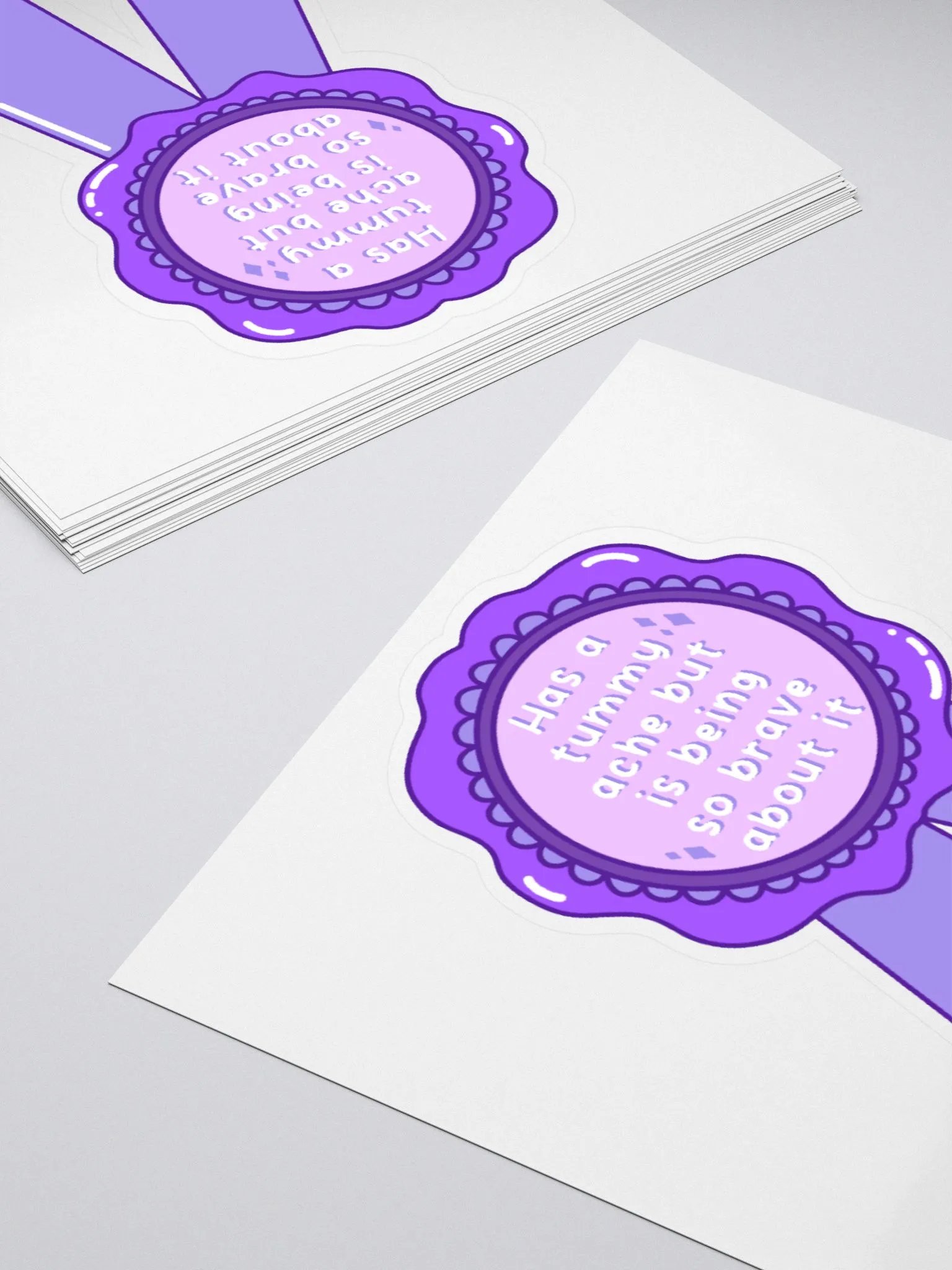 Tummy Ache Warrior Kiss Cut Sticker product image (12)