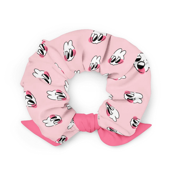 sneaky ⟡ printed scrunchie with bow [pink] product image (2)