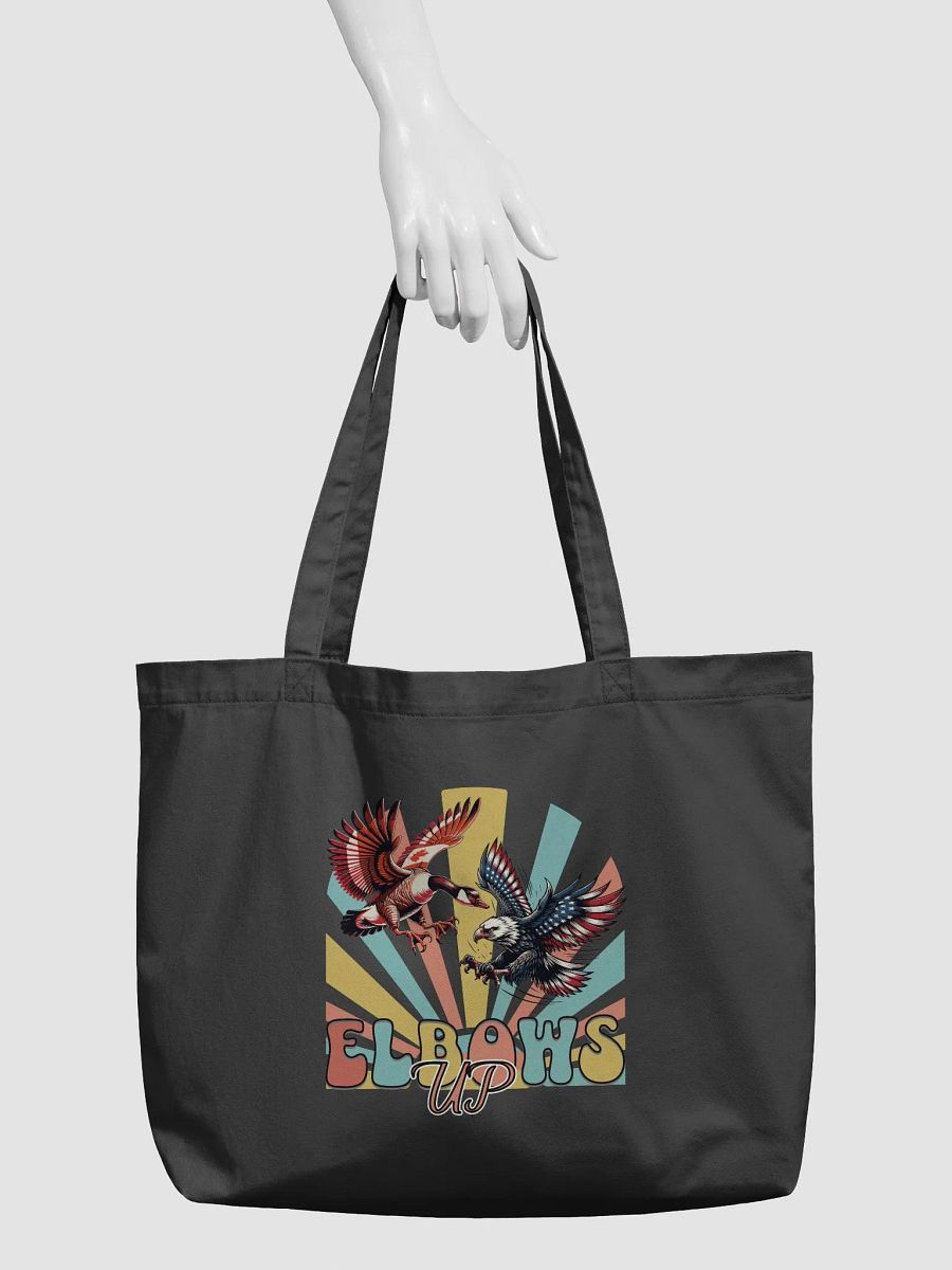 Elbows Up Canadian Goose Vs American Eagle Patriotic Flight Organic Tote product image (3)