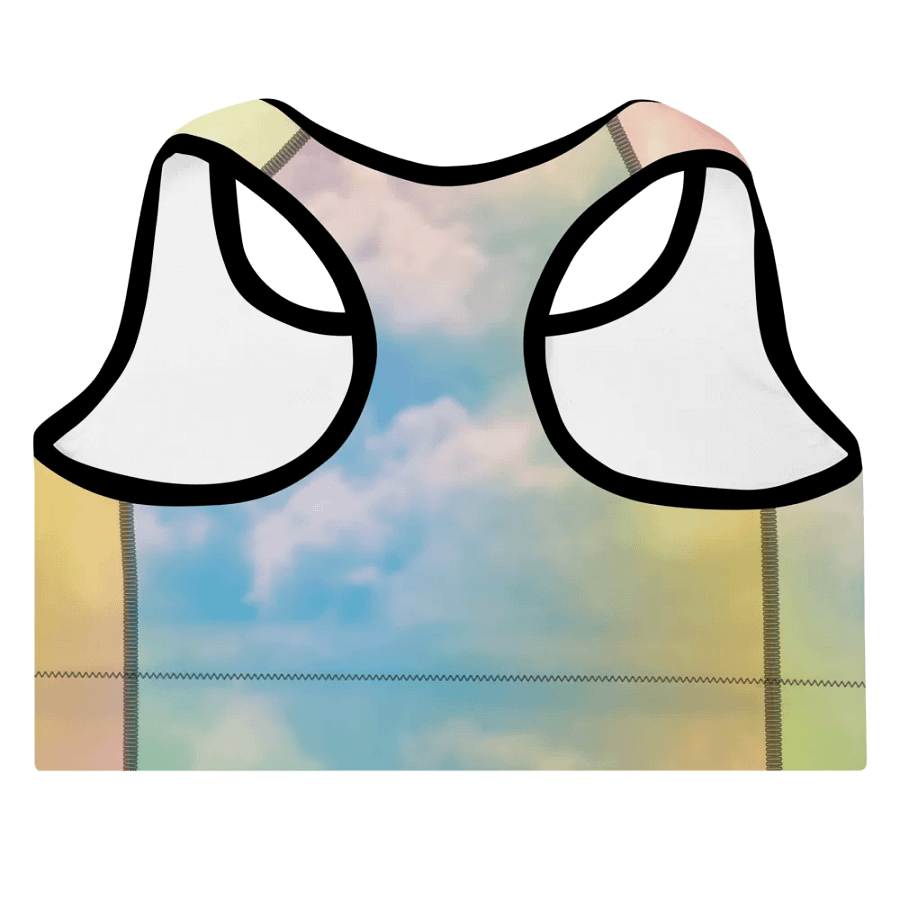 Blur cloud rainbow Design Padded Sports Bra - v10 product image (8)