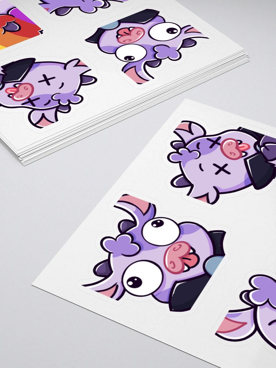 Goofy Vampire Cow Stickers product image (4)