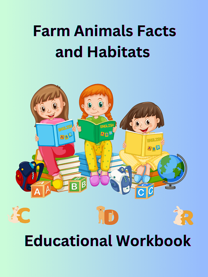 Farm Animals Facts and Habitats Educational Workbook for Kids product image (2)