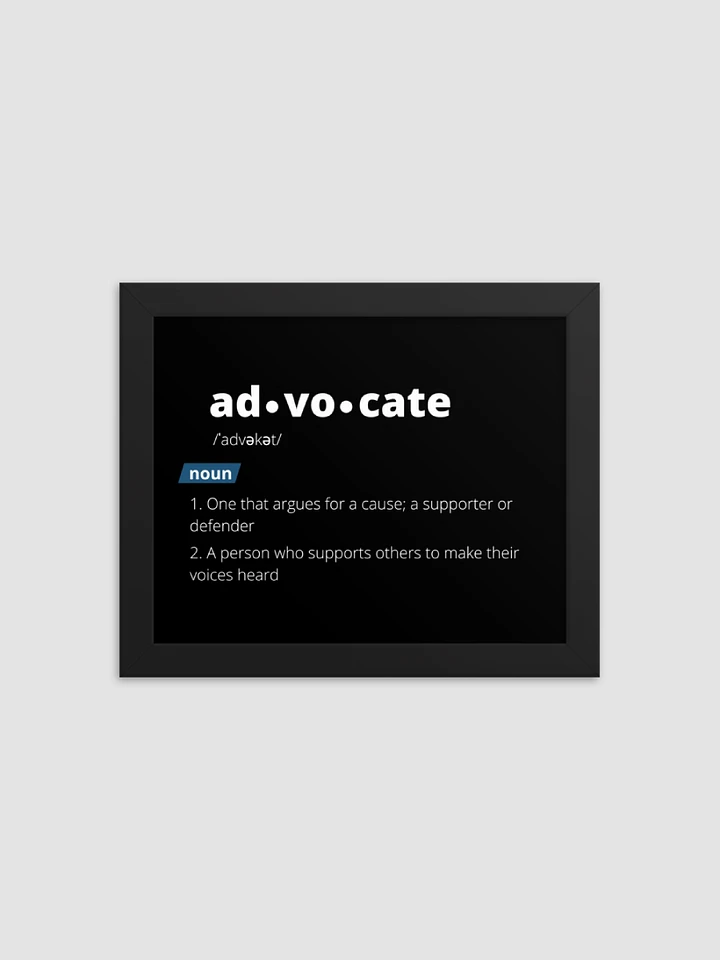 ADVO​CATE Framed High-Quality Matte Poster product image (1)