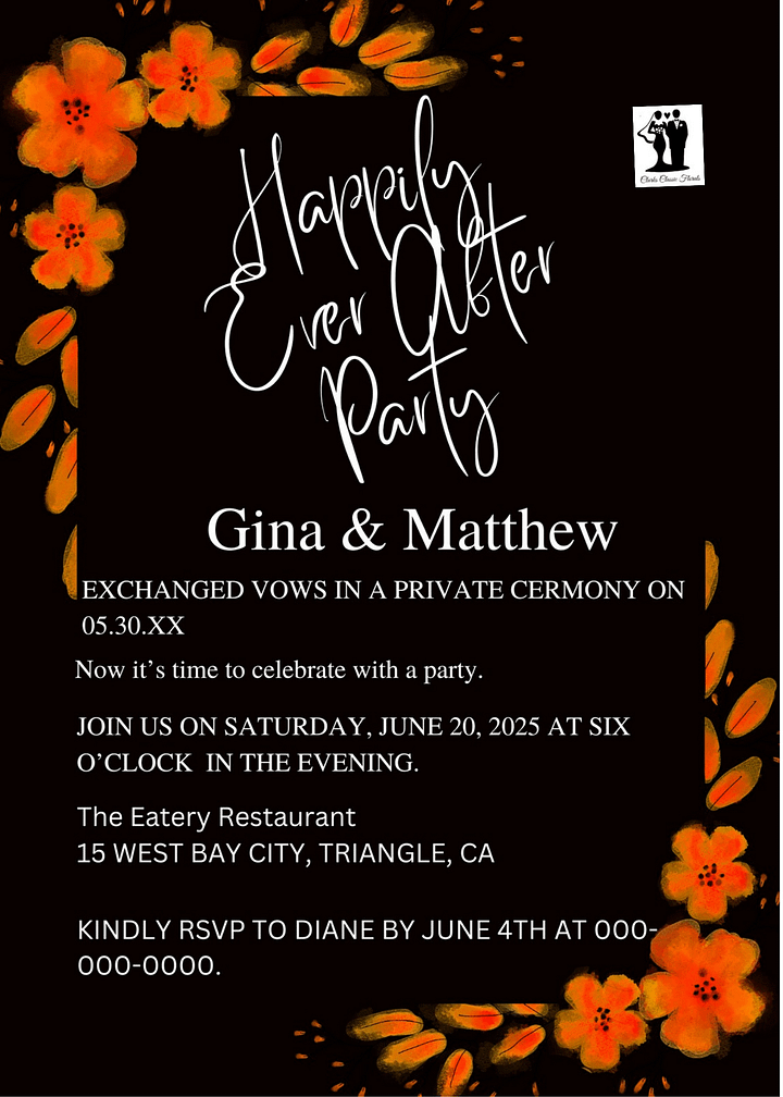 HAPPILY EVER AFTER PARTY (WEDDING INVITATION) product image (2)