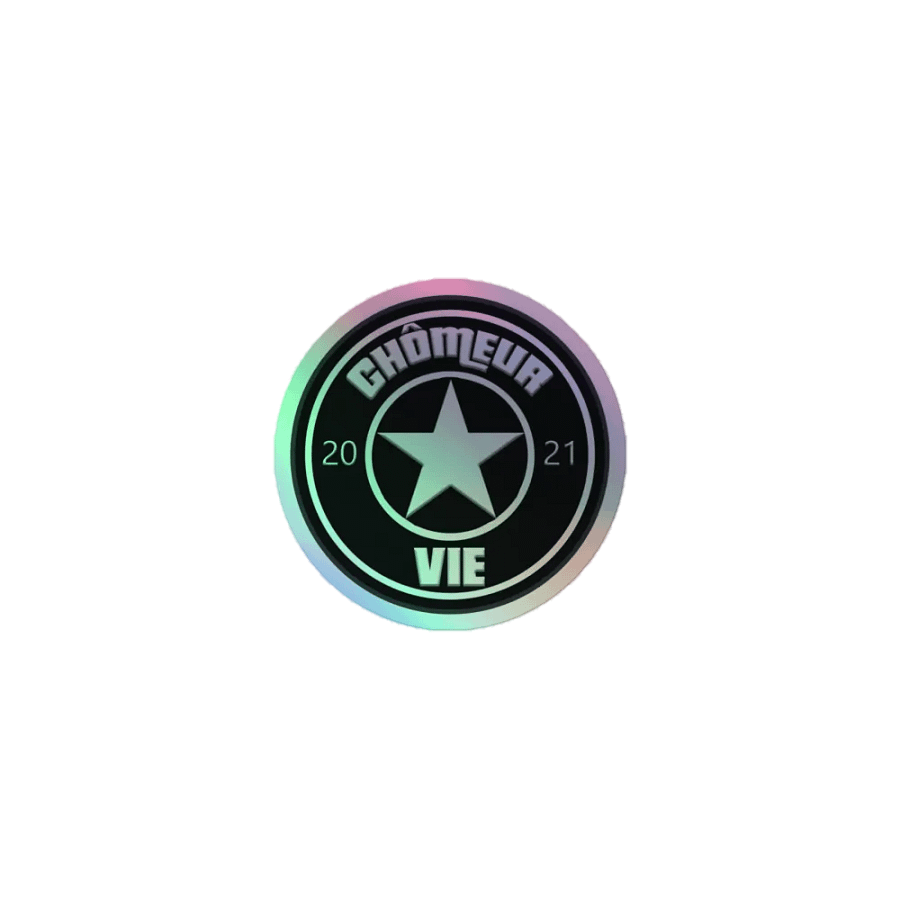 STICKER HOLOGRAPHIQUE CHÔMEUR VIE product image (1)