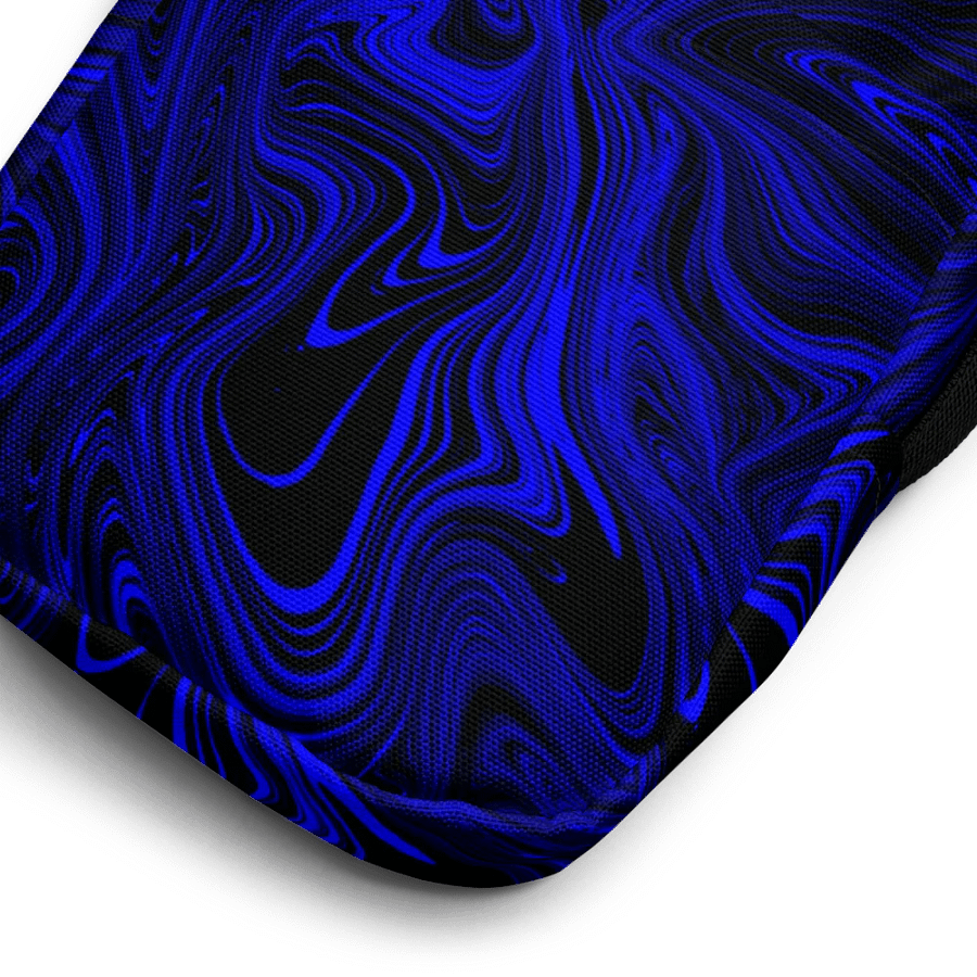 Utility Crossbody Bag - Dark Blue and Black Fluid Swirls product image (8)
