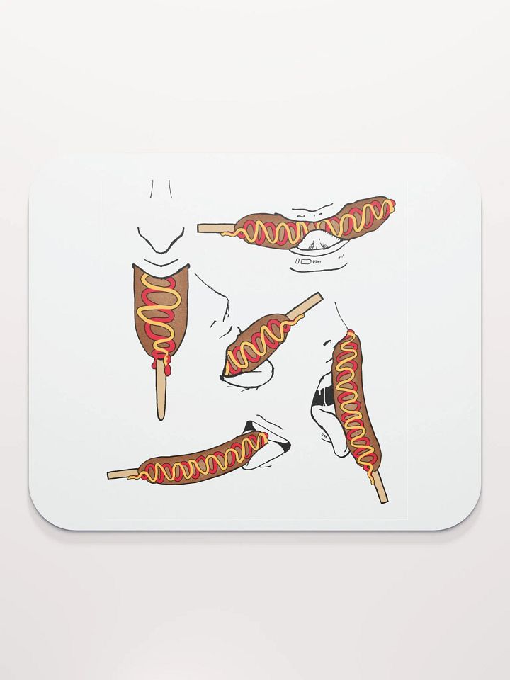 Eating Corn Dog Mouse Pad product image (2)