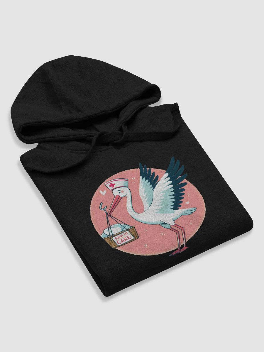 Born to Care Nurse Stork Premium Hoodie product image (66)