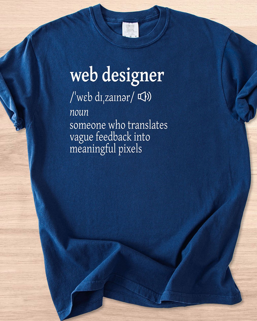 Web Designer Dictionary Meaning Tee (Dark Mode) product image (22)