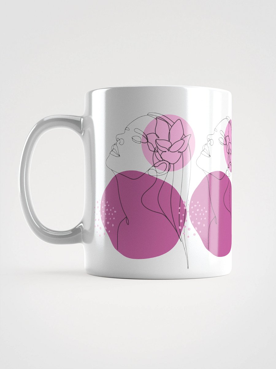 Mug Blanc Equilibre Femme - Fuchsia - Souffle Optimiste - Idée Cadeau Raffiné product image (6)