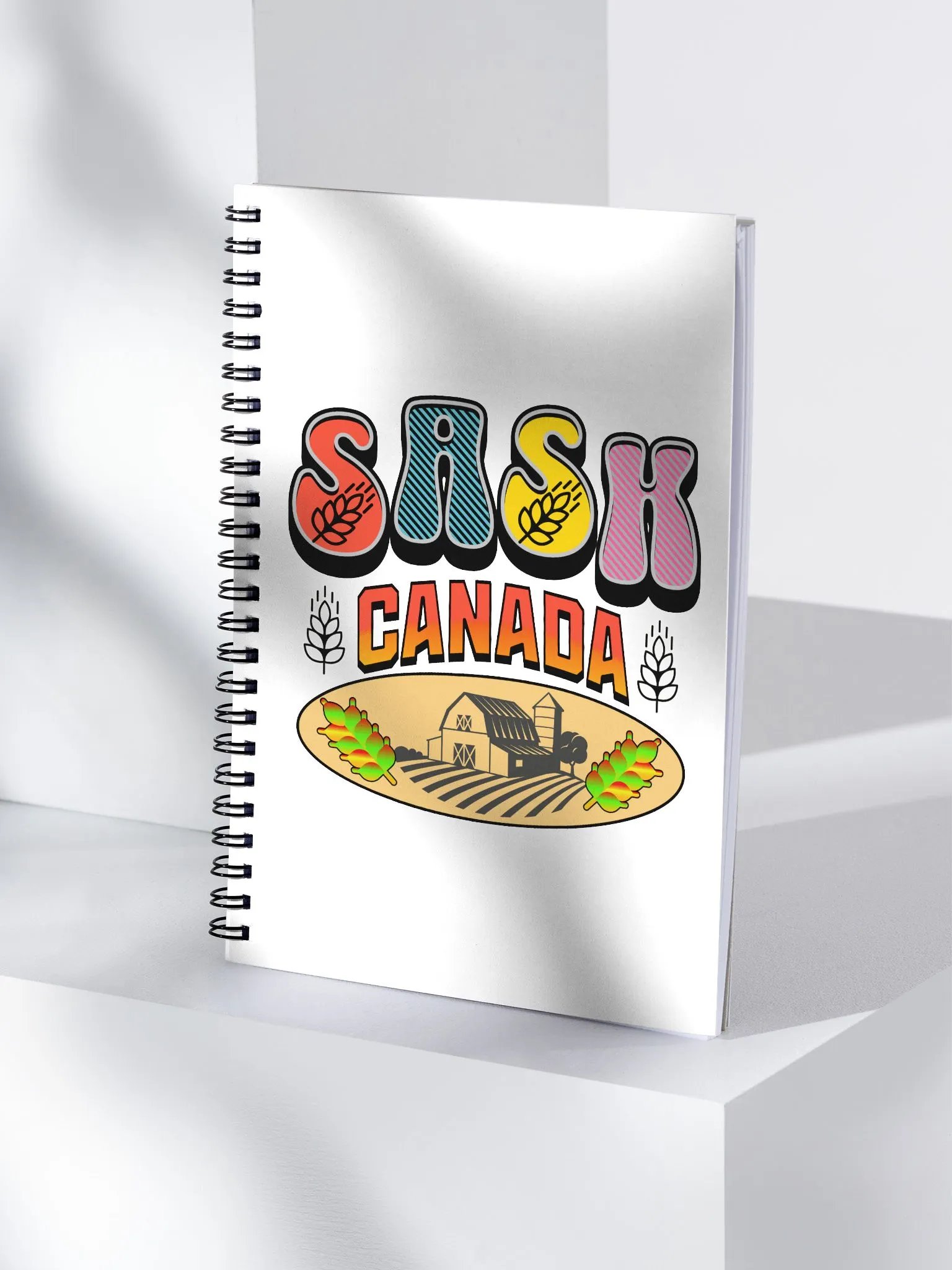 Sask Canada Wheat Spiral Notebook product image (3)