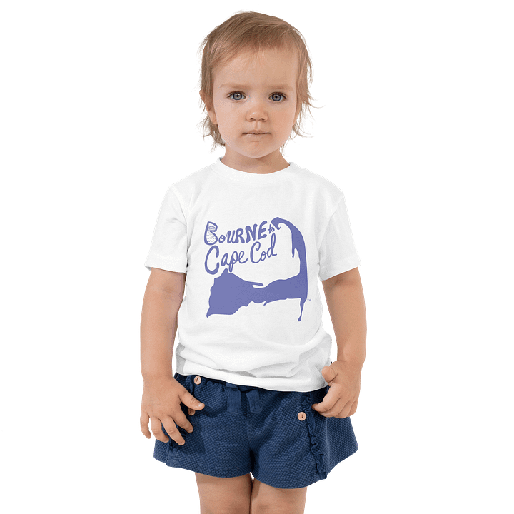 BOURNE to Cape Cod™ | DTG Vintage | Toddler T-Shirt | BRN.2C.C.™ | Back Logo | Soft Coastal Tee for Little Explorers | Slate Blue Logos product image (1)