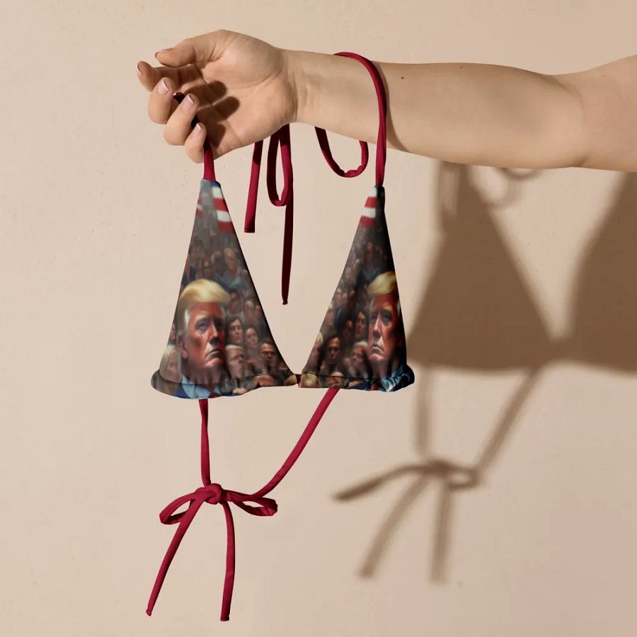 Patriotic Crowd All-Over Bikini Top product image (9)