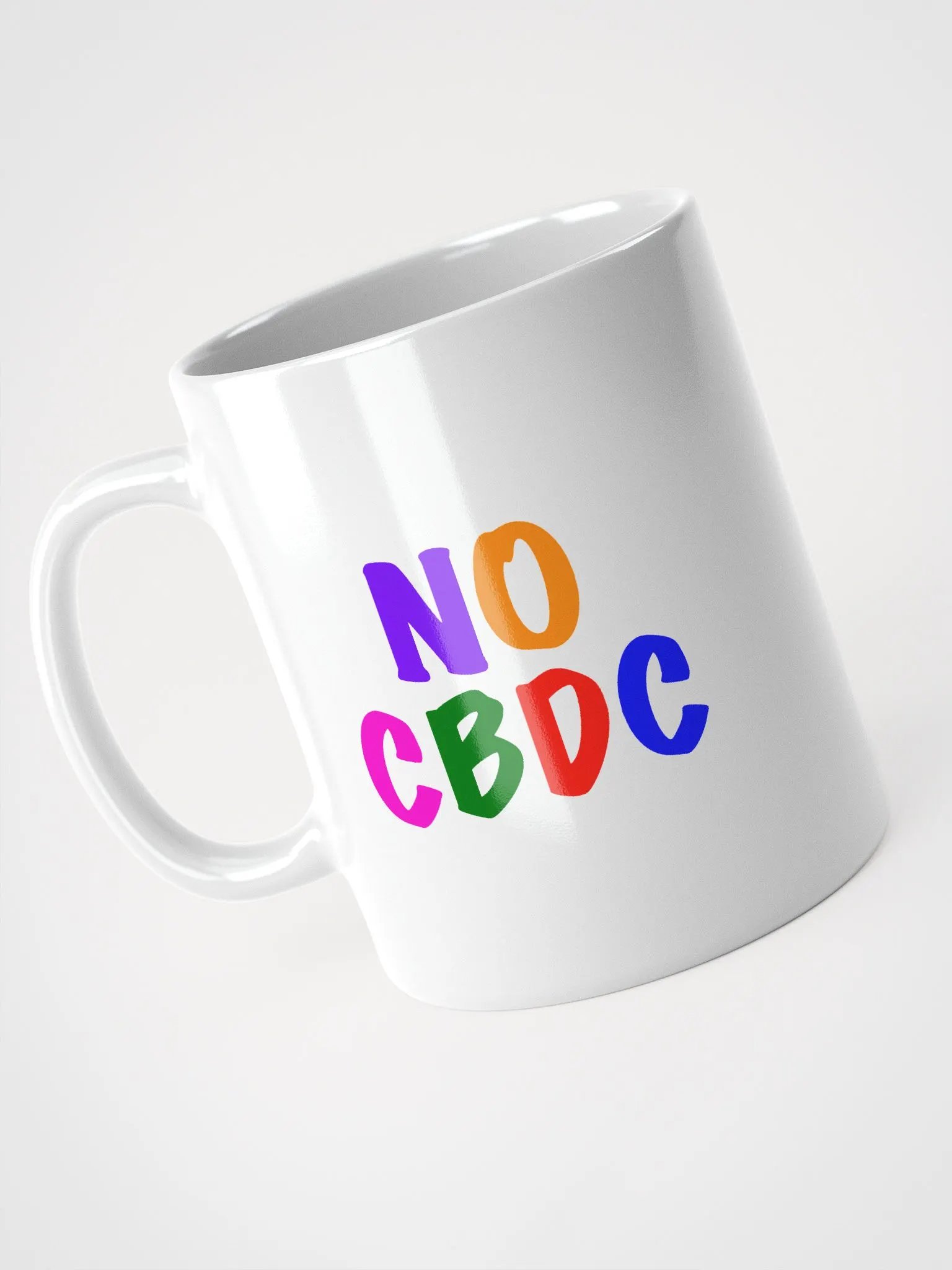 Colorful Protest Mug: NO CBDC product image (1)