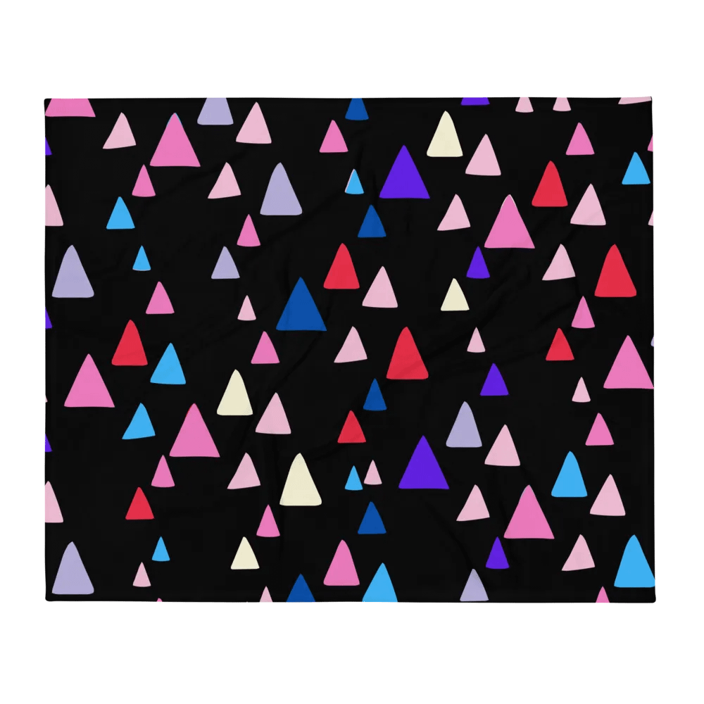 Multicolor Abstract Triangles Throw Blanket product image (2)