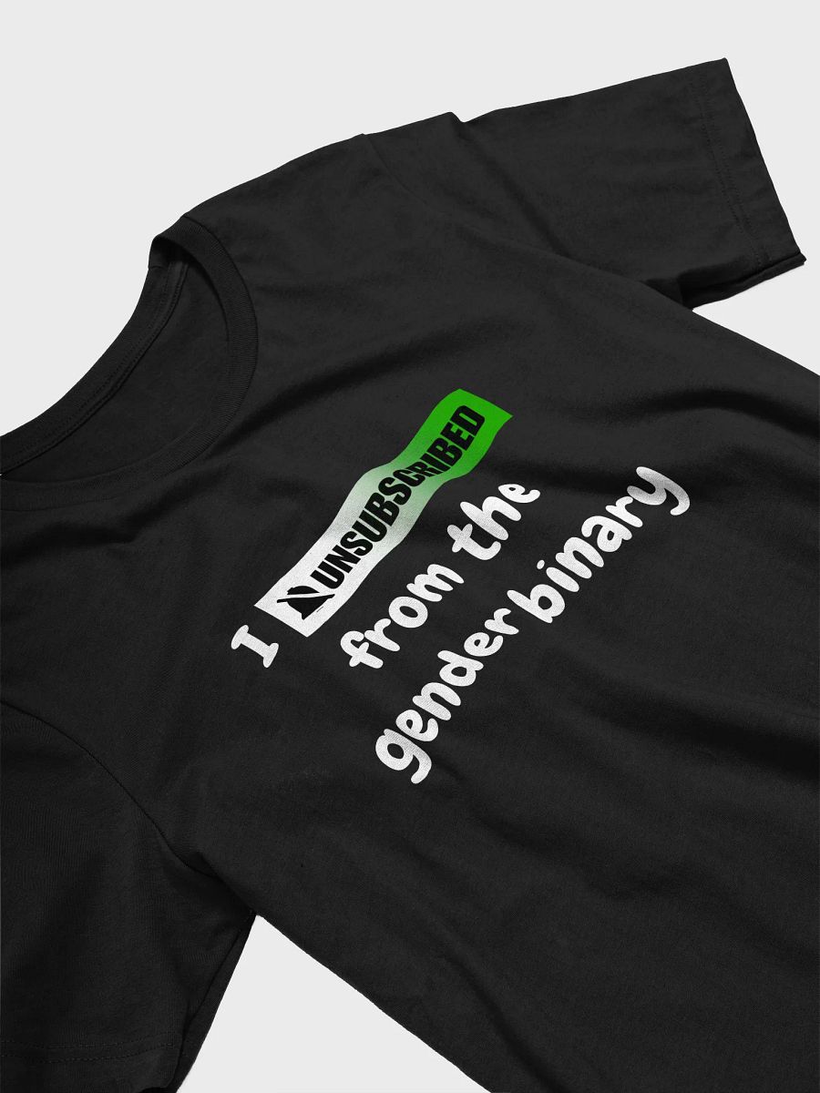 unsubscribe from the binary neutrois t-shirt product image (3)