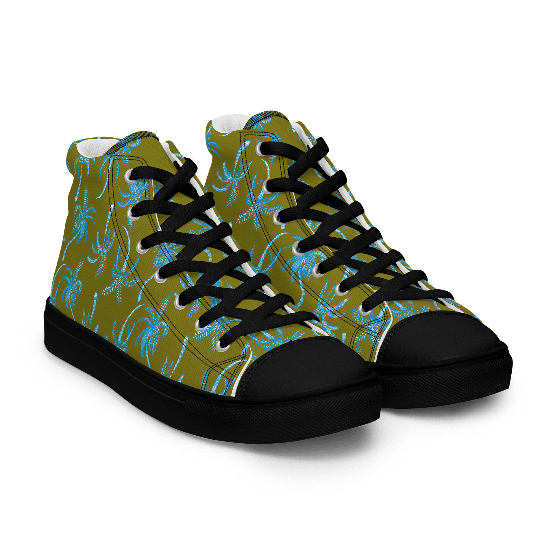 Neon Palmtree | Women's High Top Sneaker product image (1)