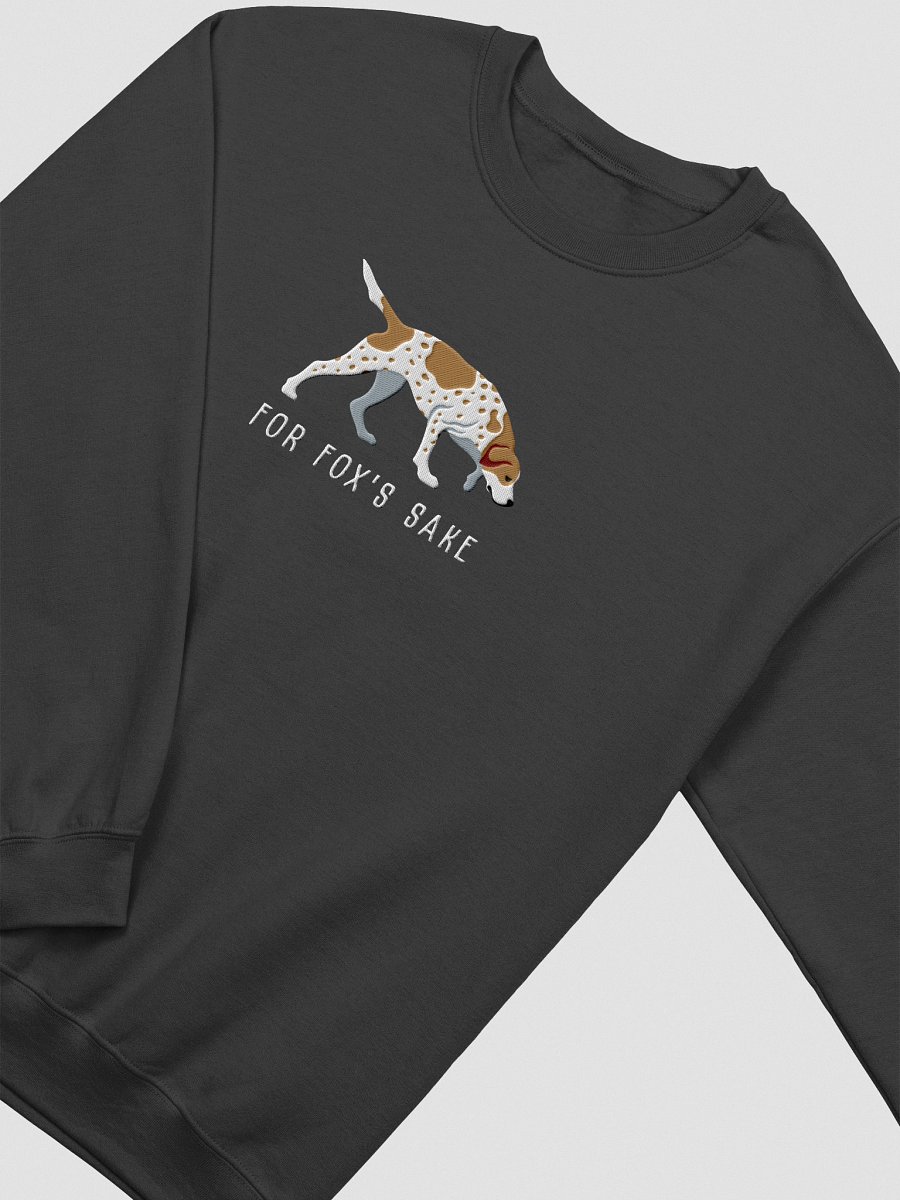 For Fox's Sake Sweatshirt (Embroidered) of an American Foxhound(Brown) product image (17)