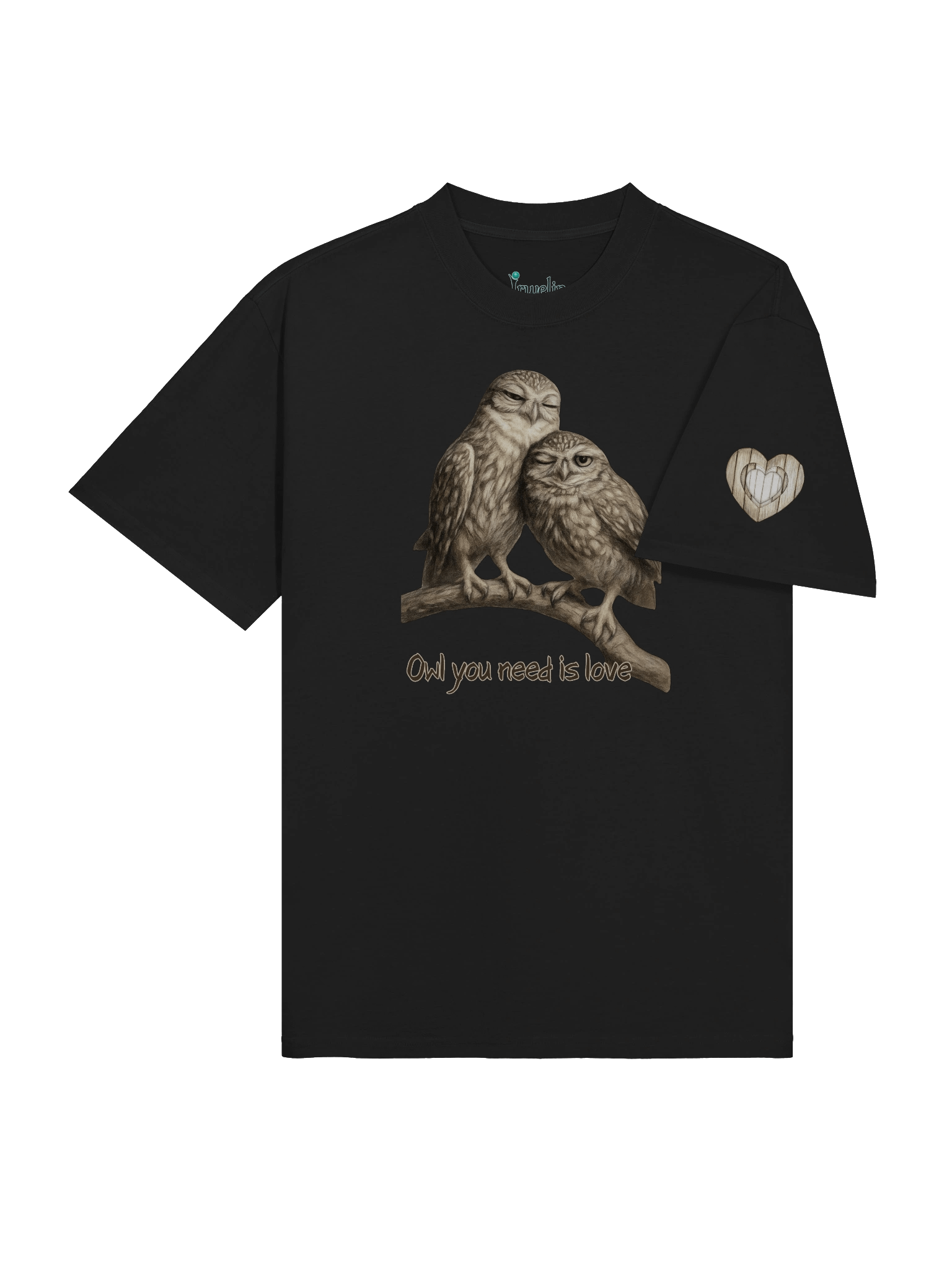 Owl Love Premium Oversized Faded T-Shirt product image (14)