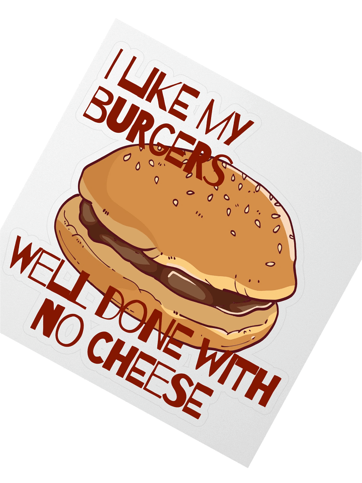 Well-Done Burger Kiss Cut Stickers product image (2)