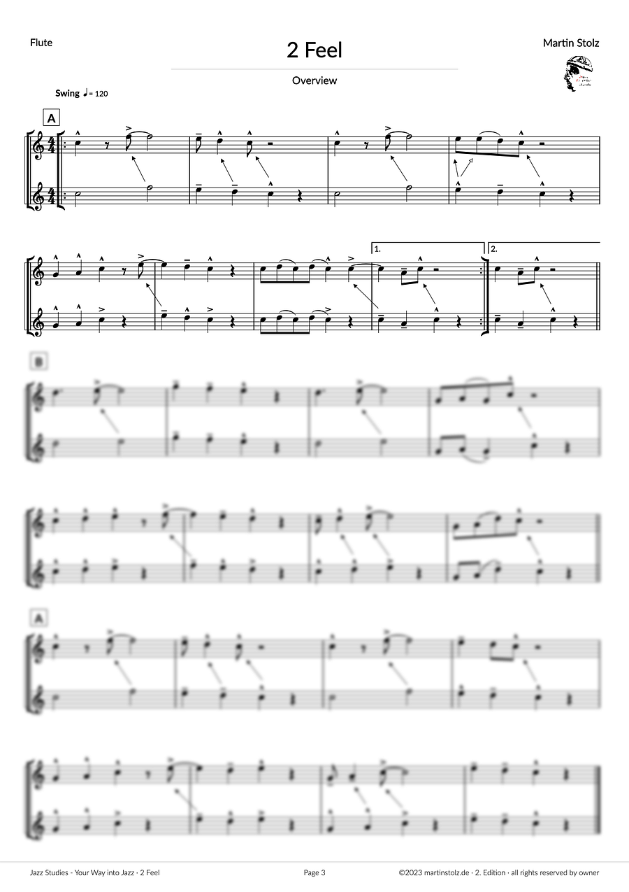 2 Feel - Flute (Exercise 3 Jazz Studies) product image (4)