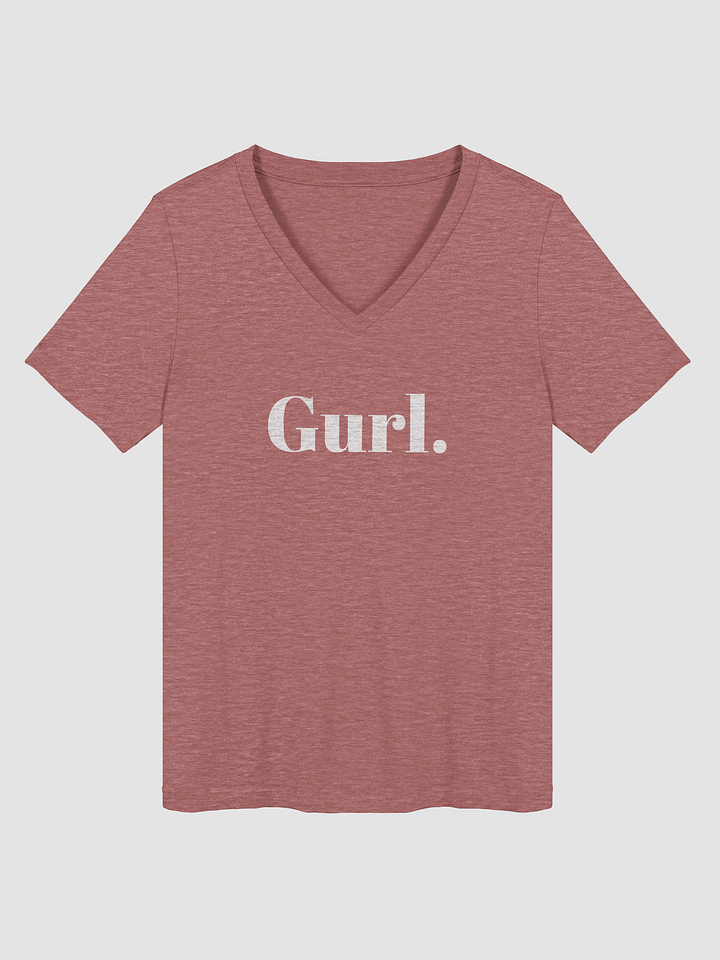 Gurl Relaxed V-Neck Tee - White product image (1)