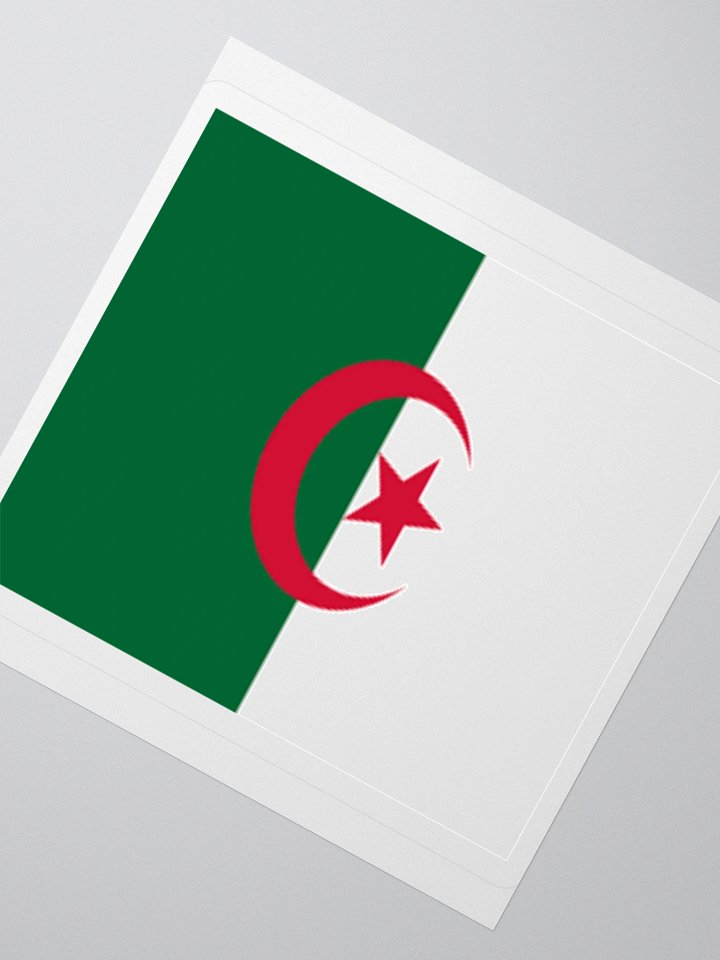 Exclusive Algeria Flag Kiss-Cut Stickers - High-Quality Vinyl, Multiple Sizes product image (5)