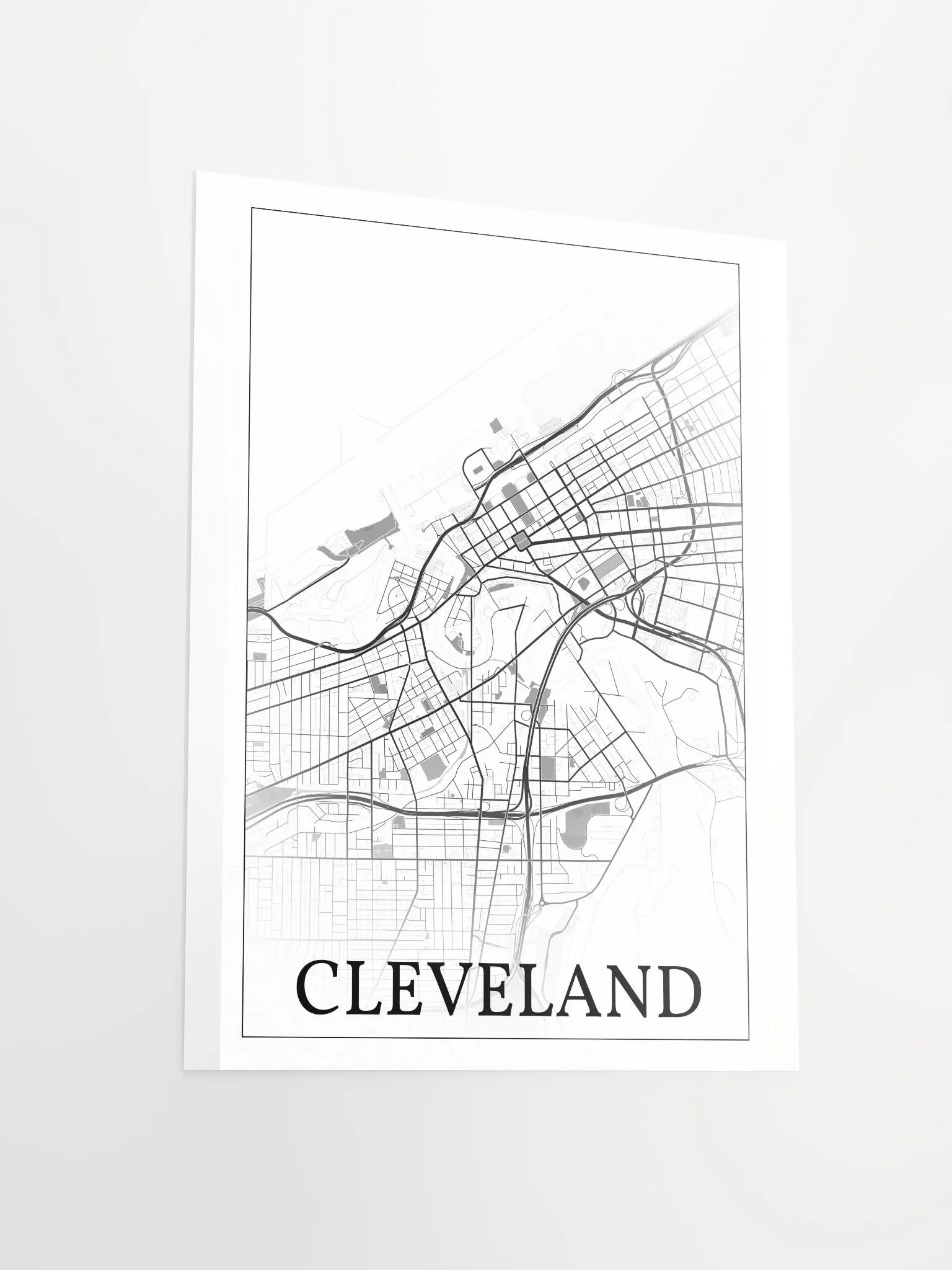 Cleveland, Ohio, USA, city map print product image (12)