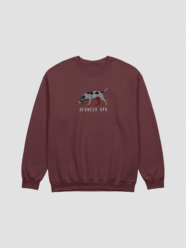 Redneck GPS Sweatshirt (Embroidered) of a Bluetick Coonhound product image (5)