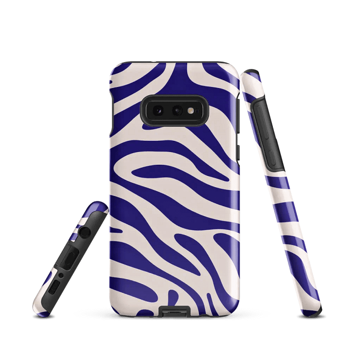 Wavy Lines (Blue and White) Tough Case for Samsung® product image (3)
