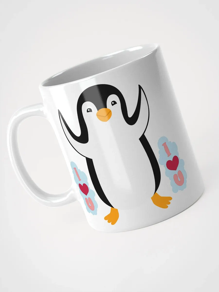 White Glossy Mug Pengiun product image (3)