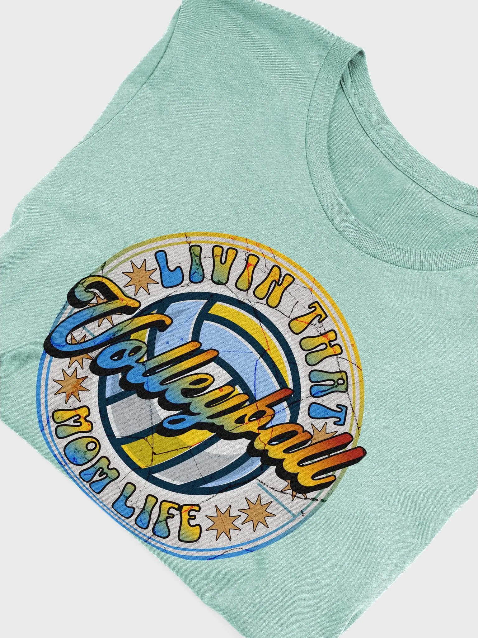 Livin That Mom Life Volleyball Circle T-Shirt product image (3)
