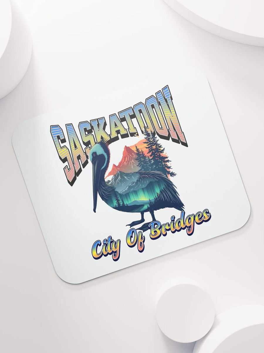 Saskatoon City Of Bridges Pelican Aurora Borealis Mouse Pad product image (5)