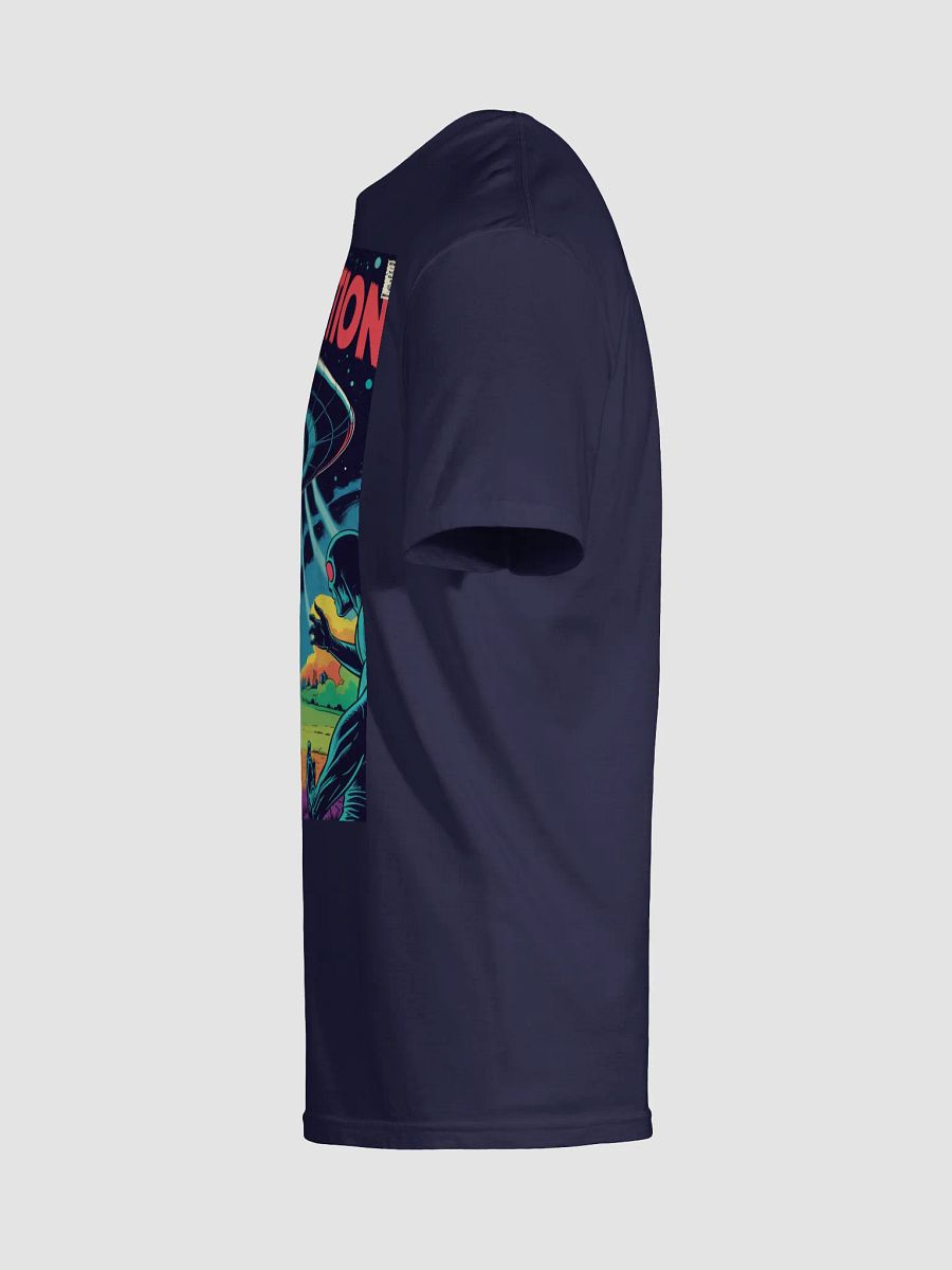 1970s Sci-Fi Comic T-Shirt – Retro Alien Abduction Art product image (53)