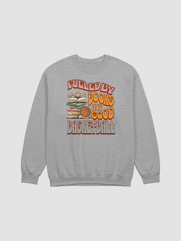 Fueled By Books And Good Basketball Bookish Baller Crewneck Sweatshirt product image (23)