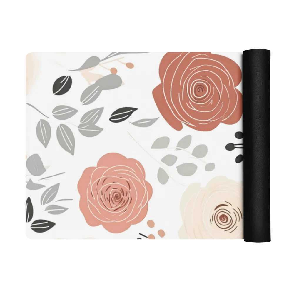 Antique Rose Doodle Yoga Mat product image (3)